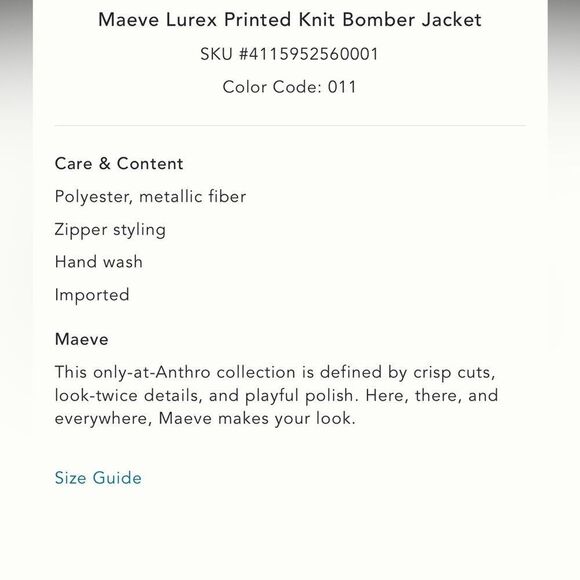 Maeve x Anthropologie Printed Floral Lurex Knit Bomber Jacket - Picture 4 of 8